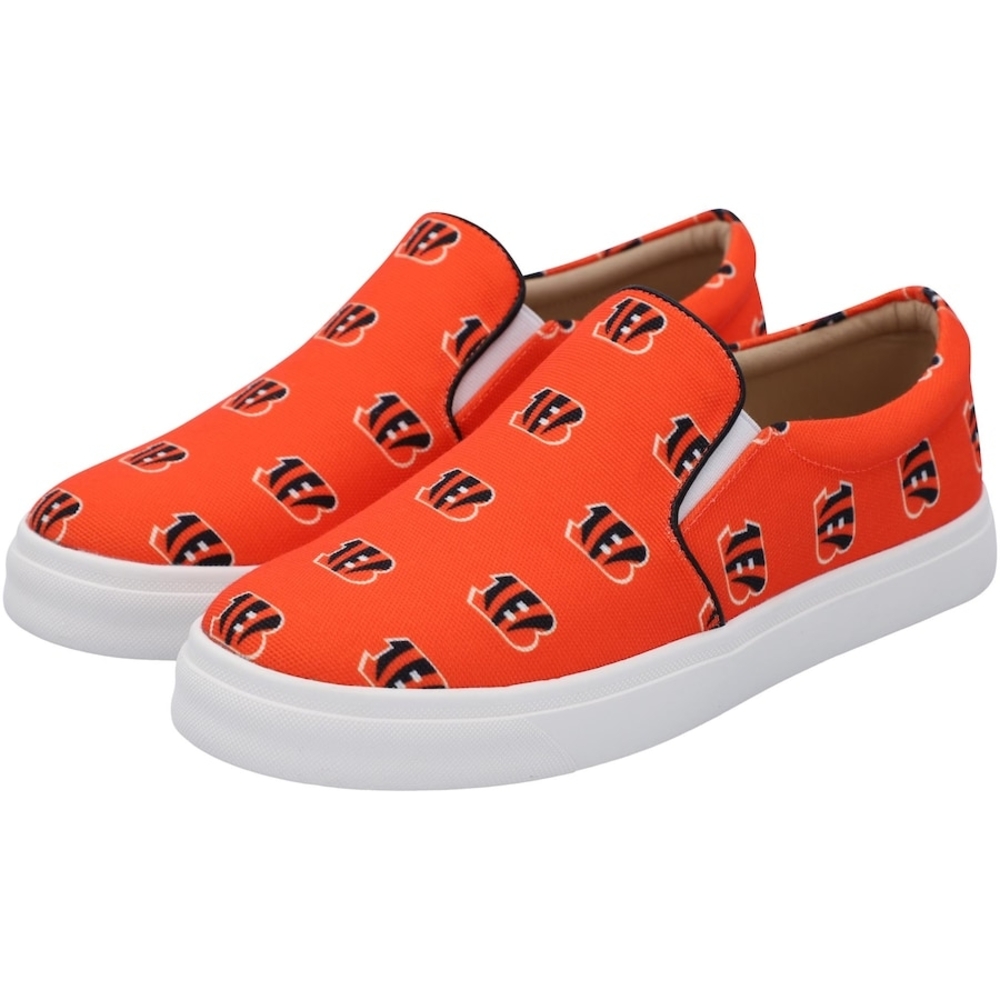 Women's Orange Cincinnati Bengals Slip-On Sneakers